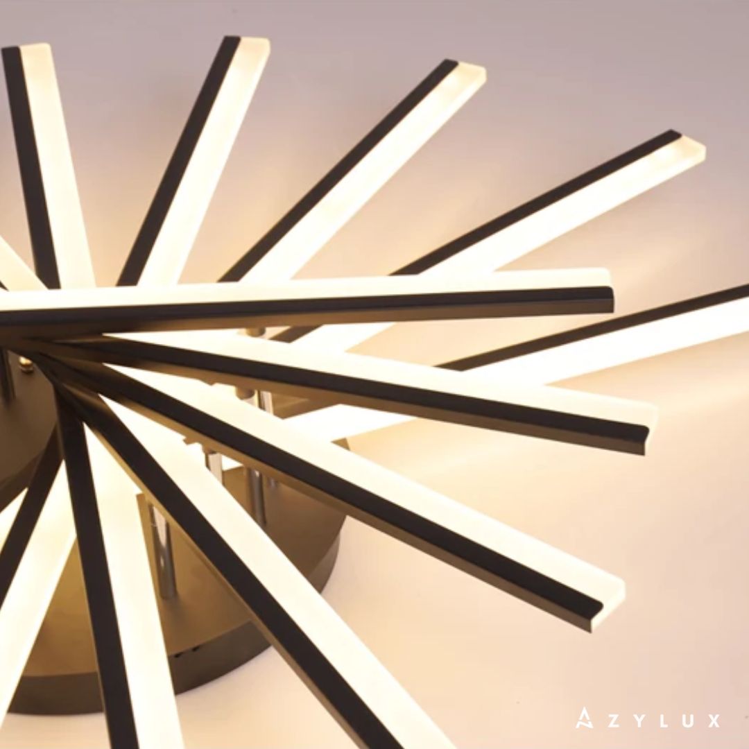 Lustre Salon Moderne Barres Tournantes