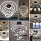 Lustre Salon Moderne Anneaux