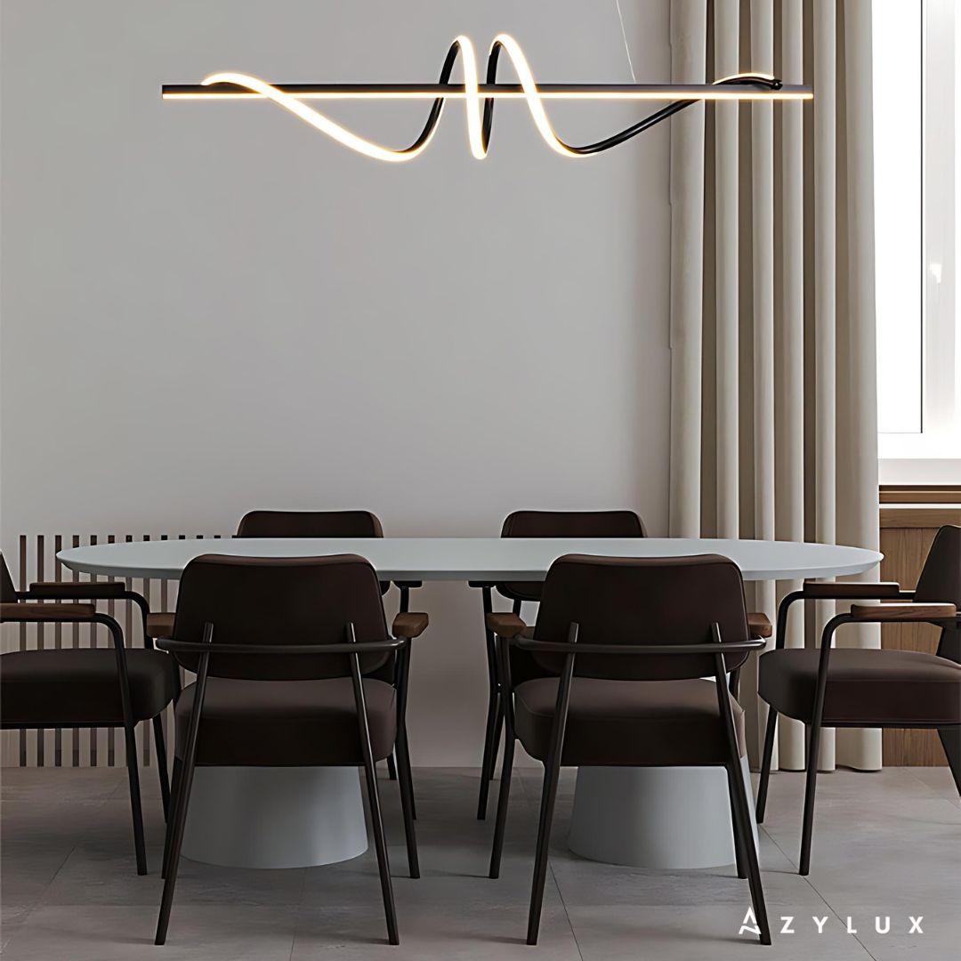 Lustre Salle à Manger Moderne Curly Wave