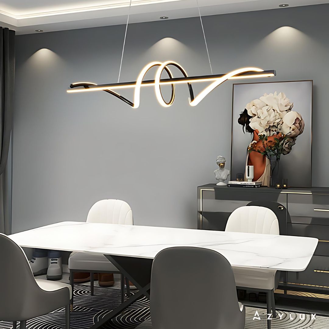Lustre Salle à Manger Moderne Curly Wave