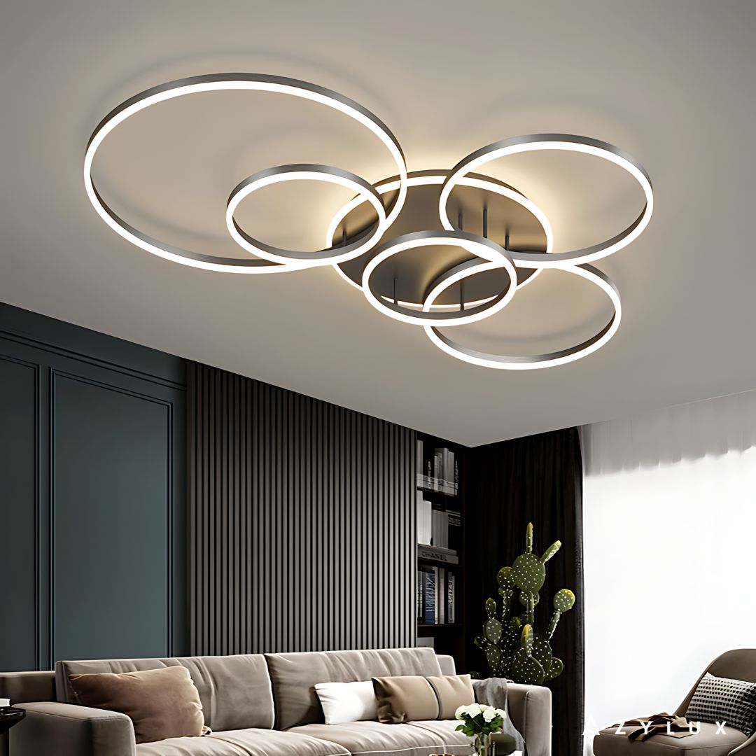 Lustre Salon Moderne Cercles Entremêlés