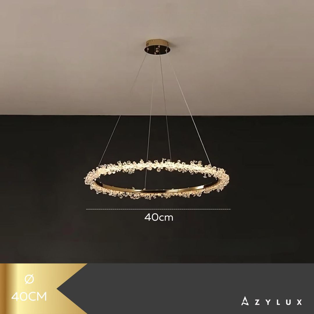 Lustre Salon Moderne Rond Scintillant