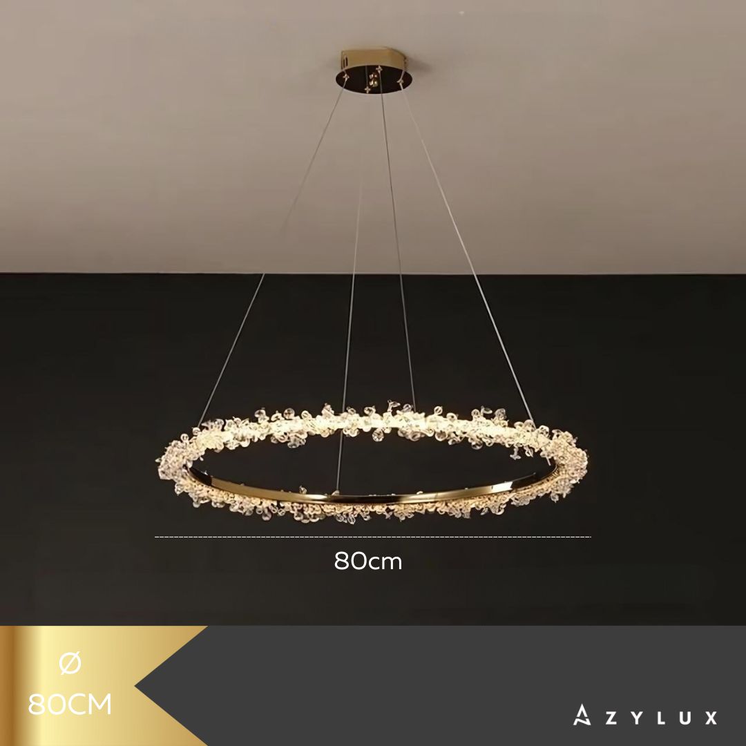 Lustre Salon Moderne Rond Scintillant