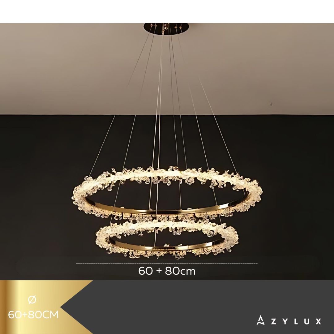 Lustre Salon Moderne Rond Scintillant