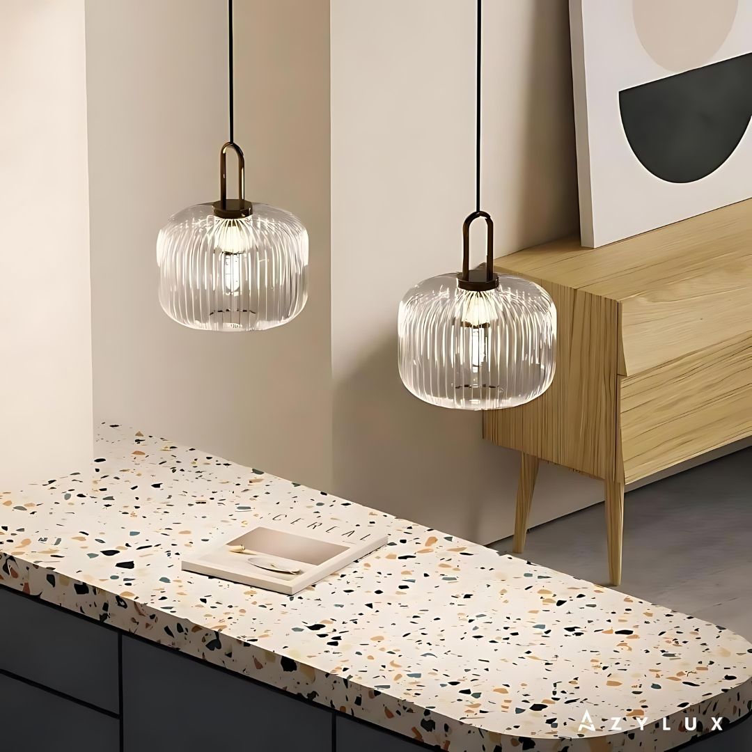 Lustre Cuisine Suspensible Verre Luxe