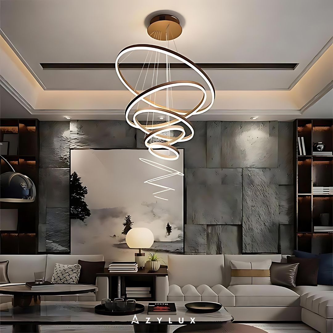 Lustre Salon Moderne Anneaux