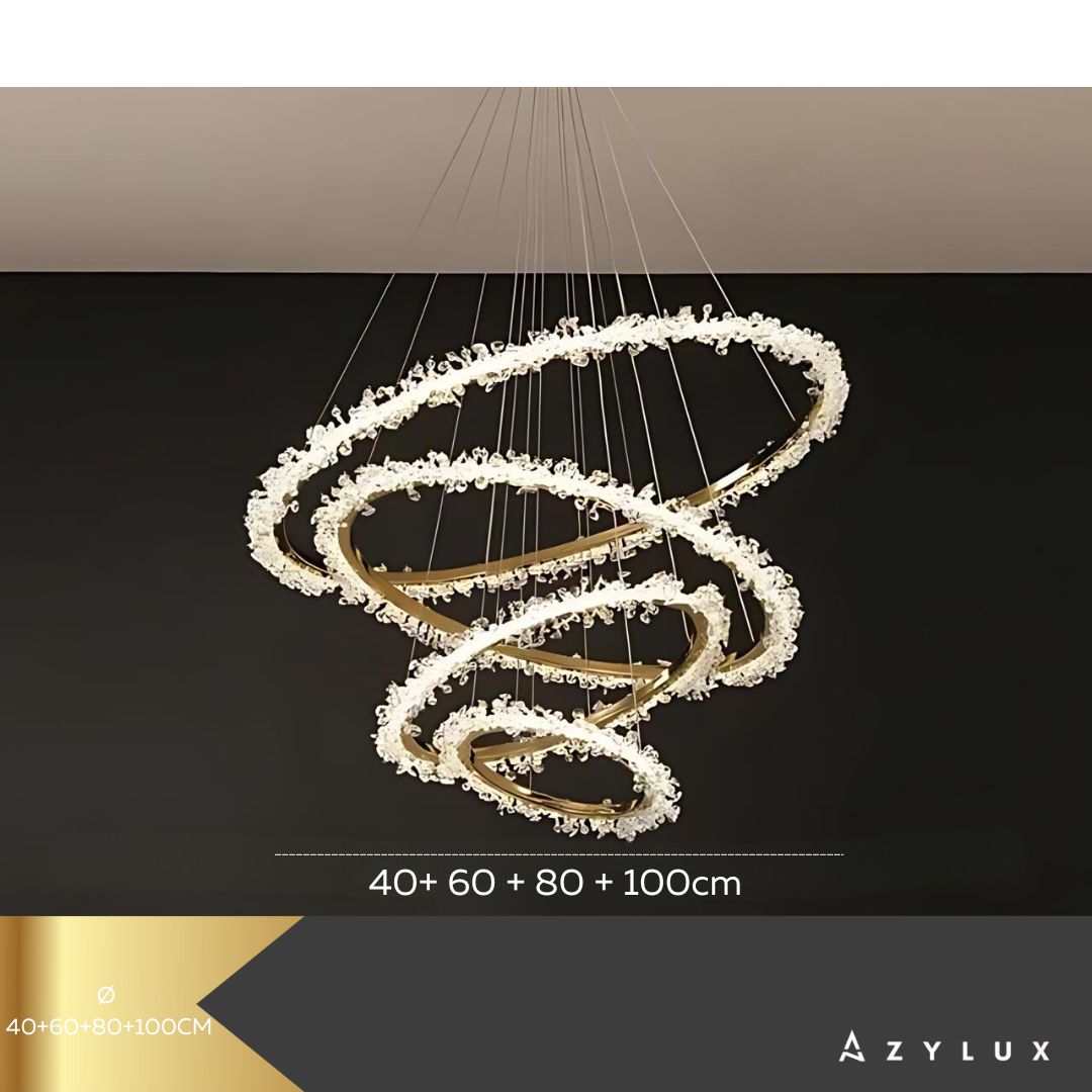 Lustre Salon Moderne Rond Scintillant