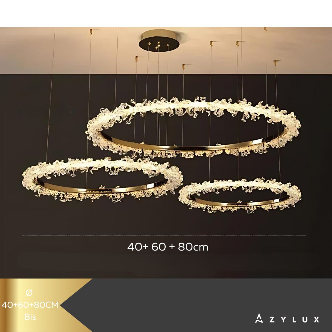 Lustre Salon Moderne Rond Scintillant