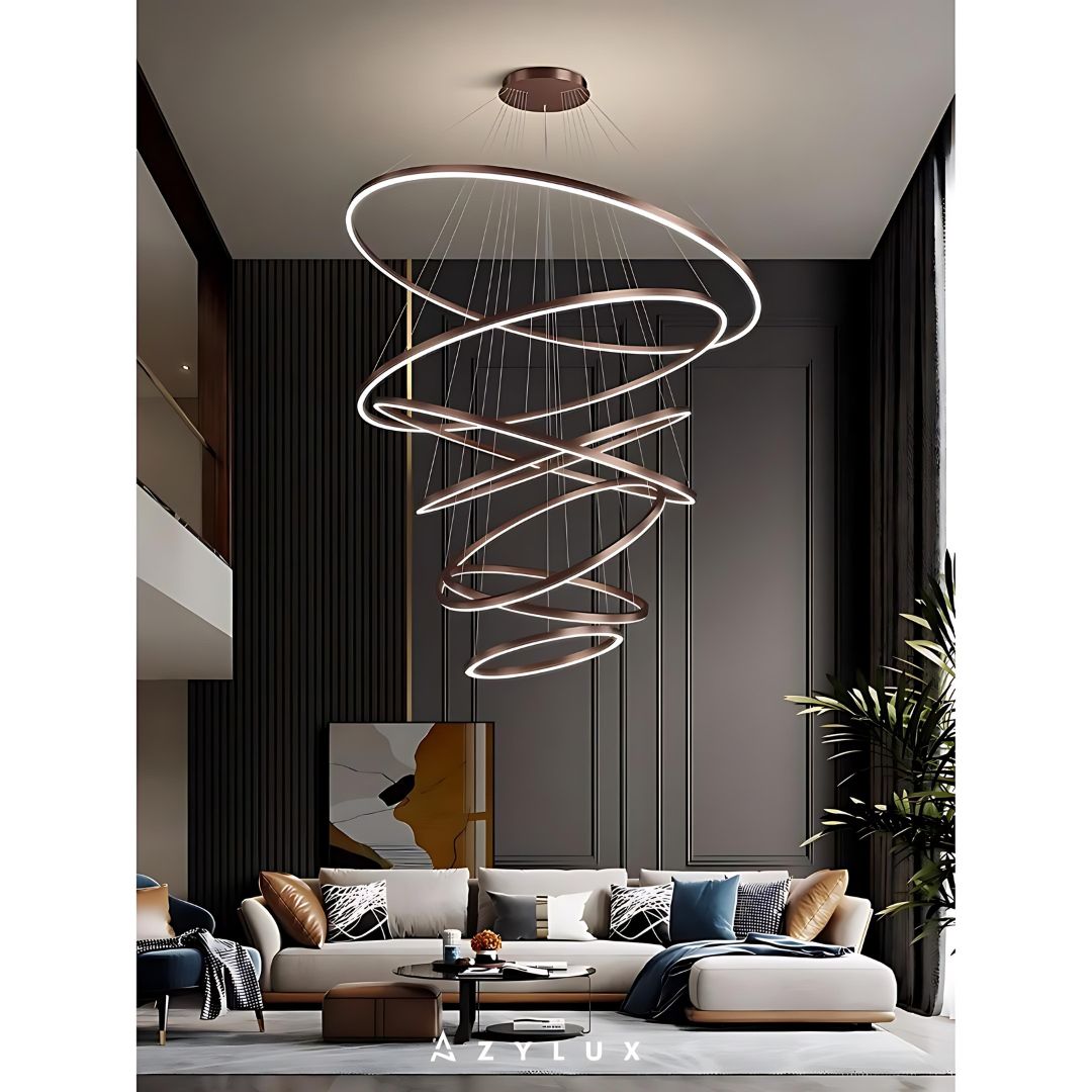 Lustre Salon Moderne Anneaux