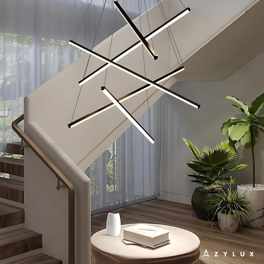 Lustre Salon Suspension Barres Entremêlés