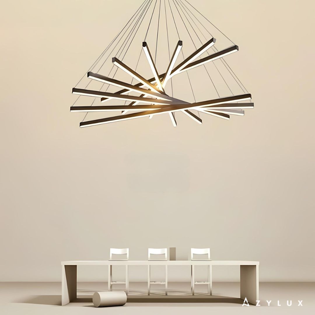 Lustre Salon Suspension Barres Entremêlés