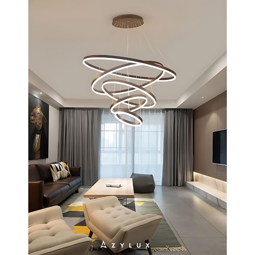 Lustre Salon Moderne Anneaux
