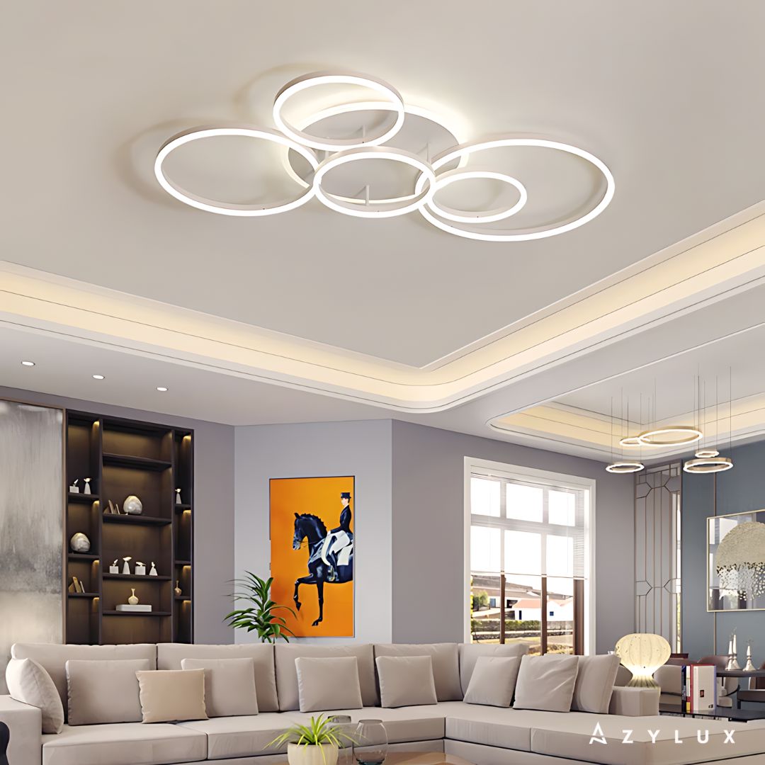 Lustre Salon Moderne Cercles Entremêlés
