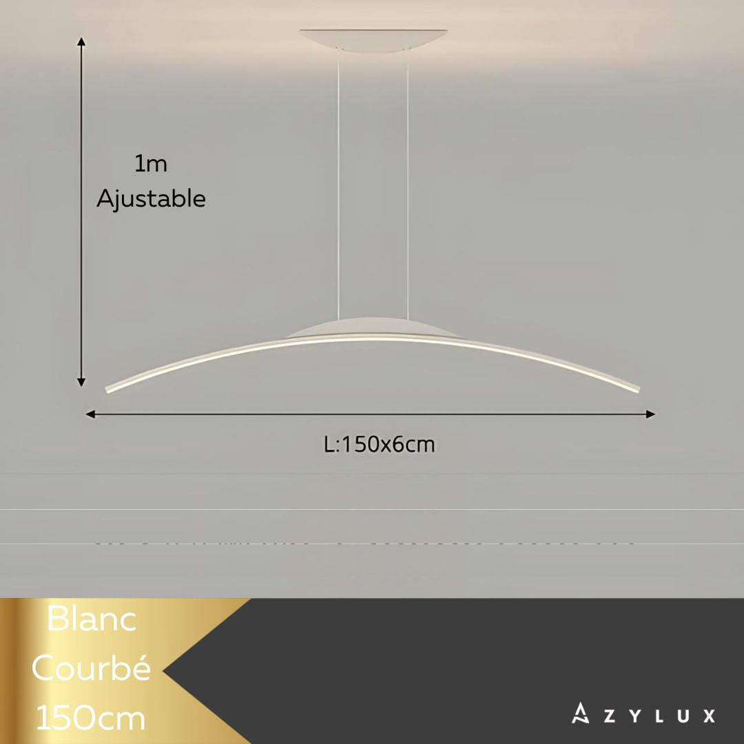 Lustre Salle à Manger Suspensible Long Strip Led