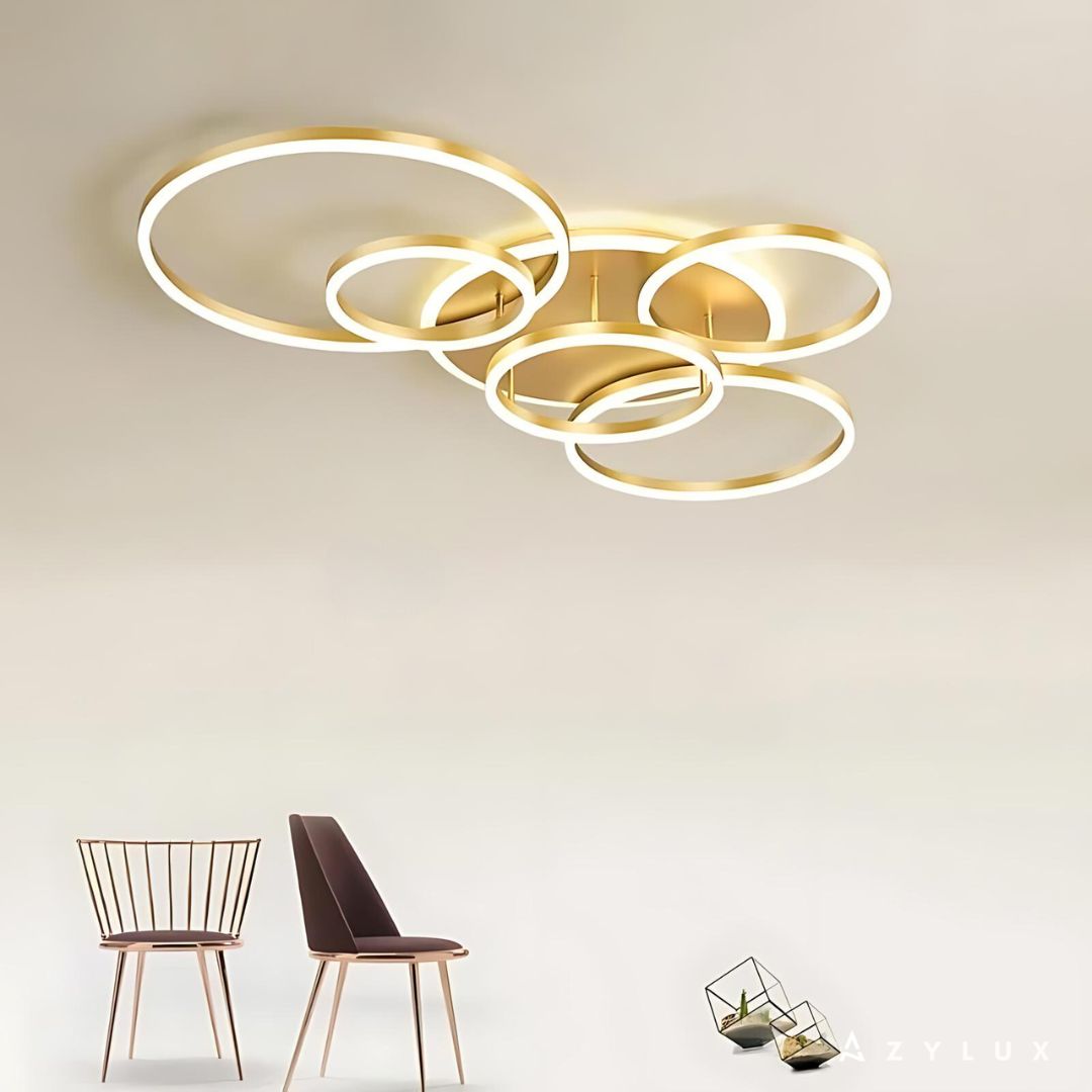 Lustre Salon Moderne Cercles Entremêlés