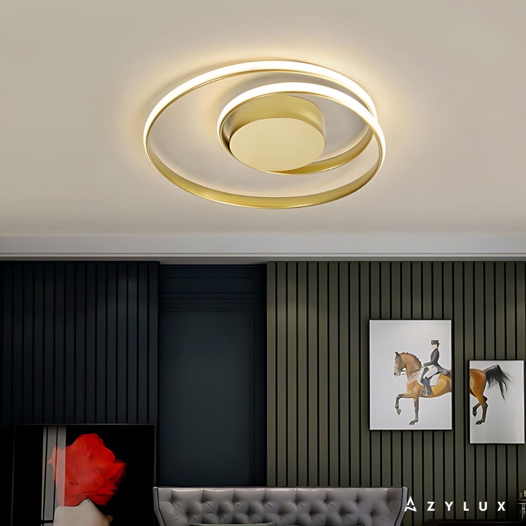 Lustre Chambre Moderne Double Circles