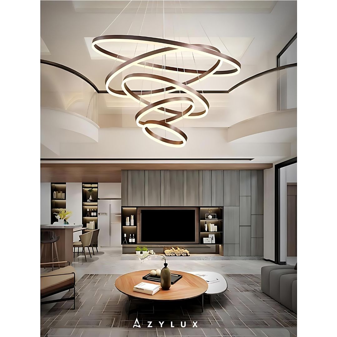 Lustre Salon Moderne Anneaux