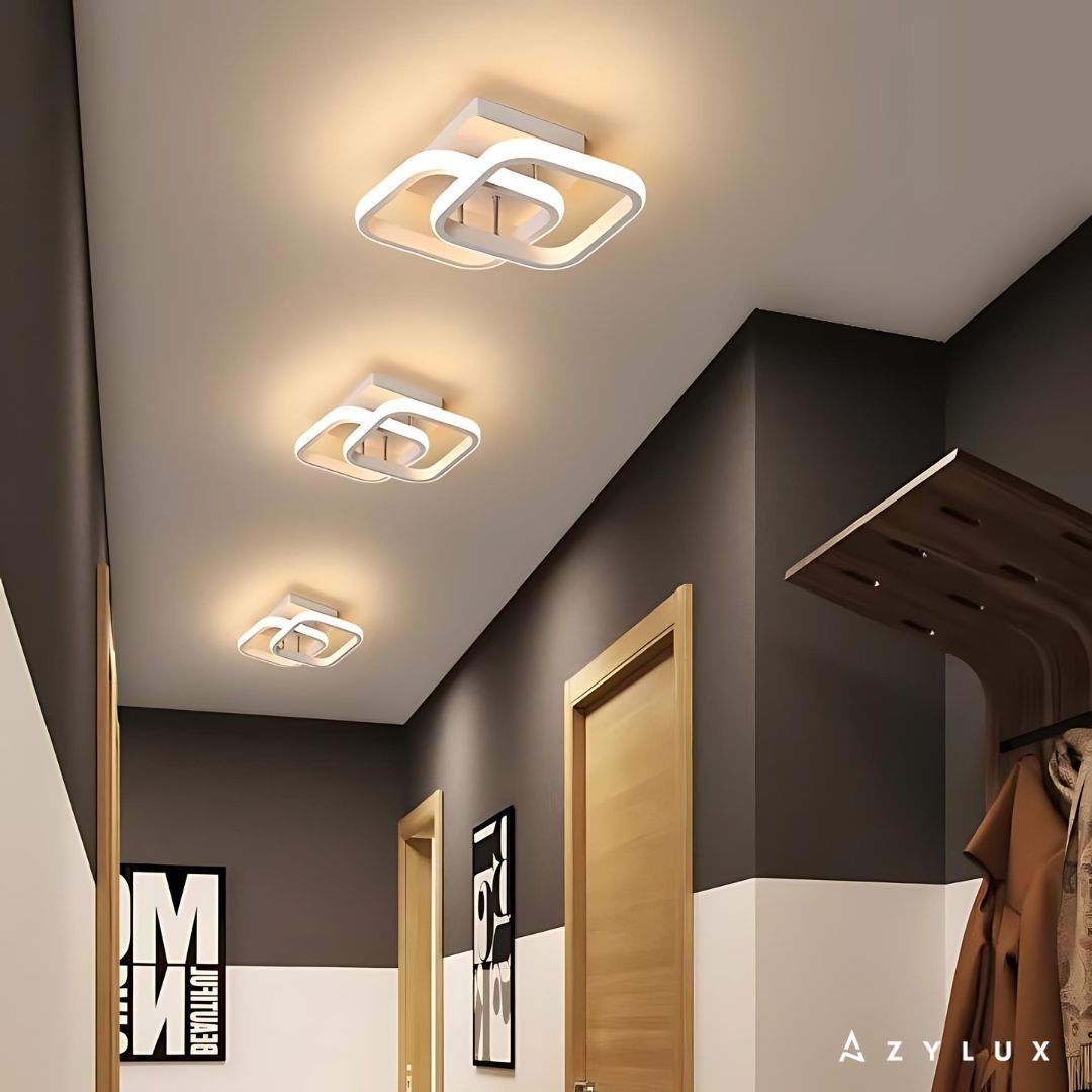 Lustre Chambre Moderne Double Square
