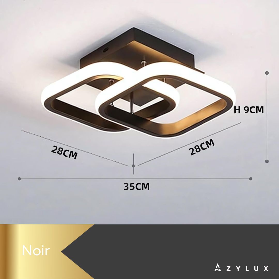 Lustre Chambre Moderne Double Square