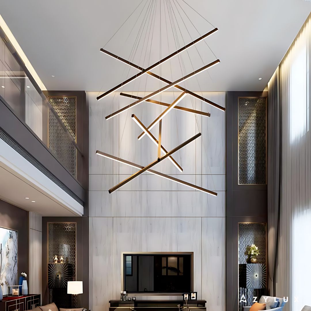 Lustre Salon Suspension Barres Entremêlés